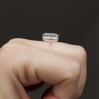 Georgia Green Amethyst & White Topaz Ring in Sterling Silver Ring Malya