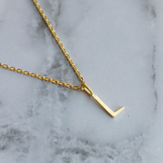 Delicate Initial Pendant Necklace In Gold Vermeil Necklace Malya