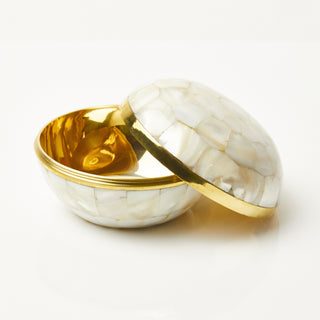 Large Mother Of Pearl Trinket Pot - Lifestyle - Carrie Elizabeth