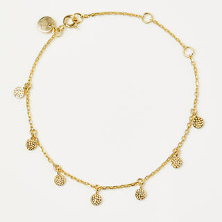 Mini Hanging Coin Bracelet In Gold Vermeil - Bracelet - Carrie Elizabeth