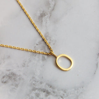 Delicate Initial Pendant Necklace In Gold Vermeil Necklace Malya