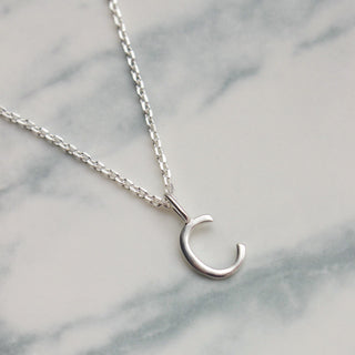 Delicate Initial Pendant in Sterling Silver necklace Malya