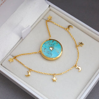 Carrie Elizabeth Gold Celestial Layering Necklace Set