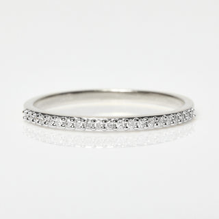 Sterling Silver Diamond Pave Eternity Band - Ring - Carrie Elizabeth