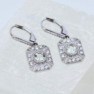 Venus Green Amethyst Drop Earrings In Sterling Silver - Earrings - Carrie Elizabeth