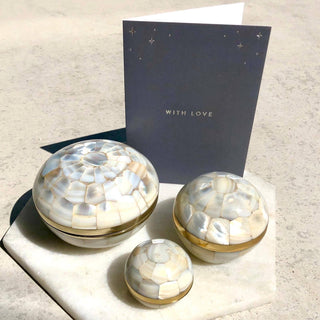 Large Mother Of Pearl Trinket Pot Gift Card Carrie Elizabeth