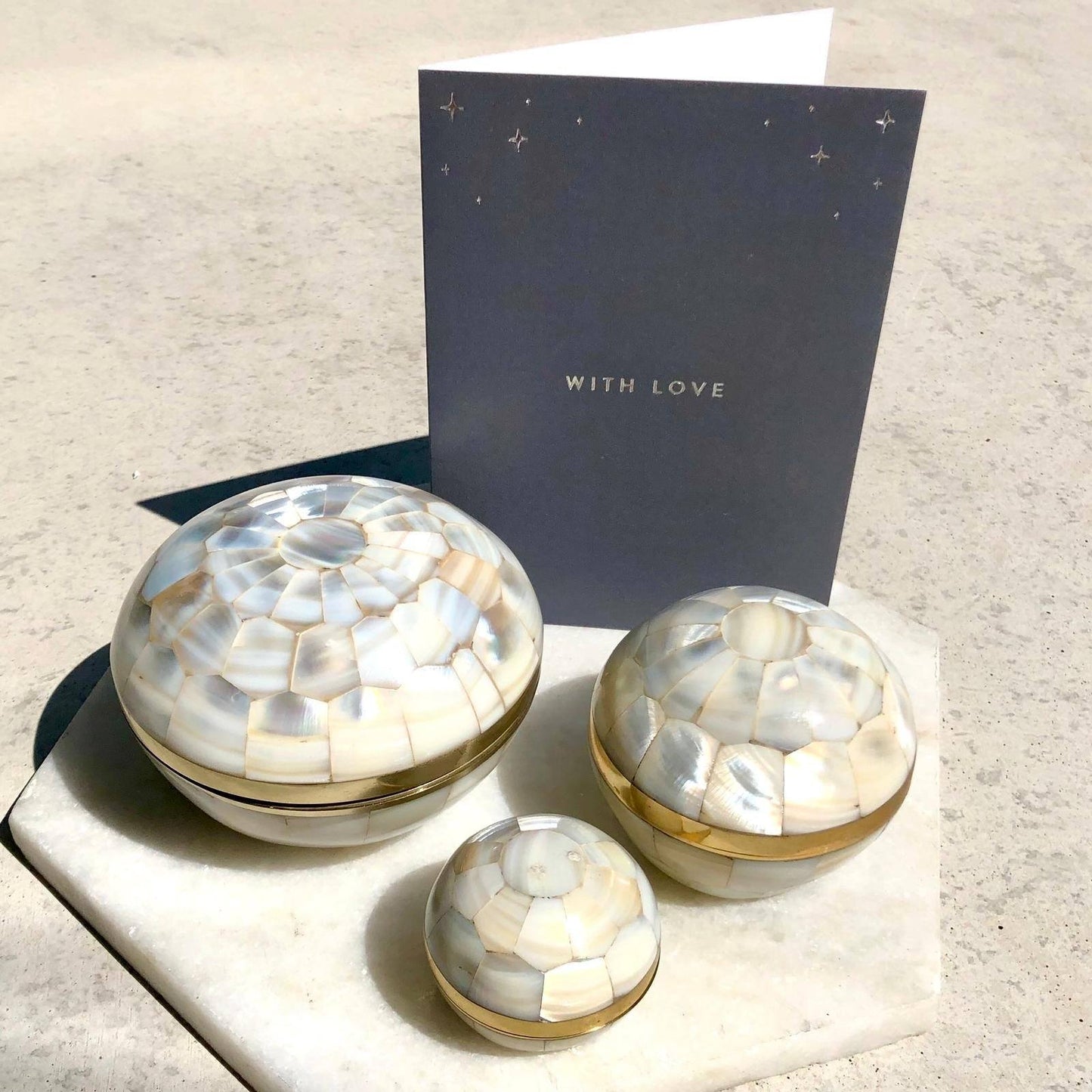 Small Mother Of Pearl Trinket Pot Gift Card Carrie Elizabeth
