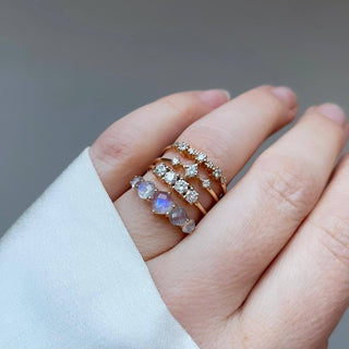 9k Solid Yellow Gold Full Cut Diamond Ring Ring Malya