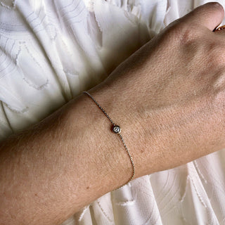 9K Solid Gold Diamond Solitaire Bracelet  9K Solid Gold, bracelet, Diamond, New In, over-80, Solid Gold