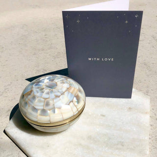 Large Mother Of Pearl Trinket Pot Gift Card Carrie Elizabeth