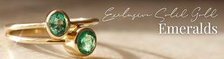 Carrie Elizabeth Exclusive Solid Gold Emerald Rings