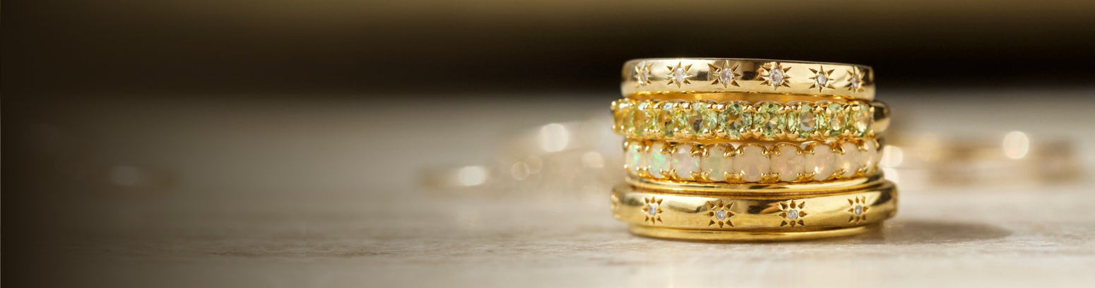 Carrie Elizabeth Jewellery - 14k Gold Vermeil Rings