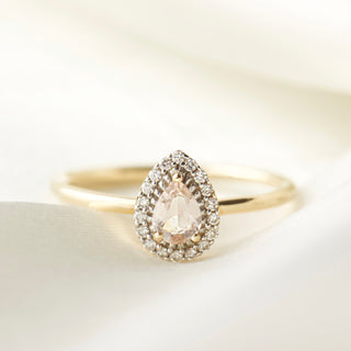 Morganite & diamond ring