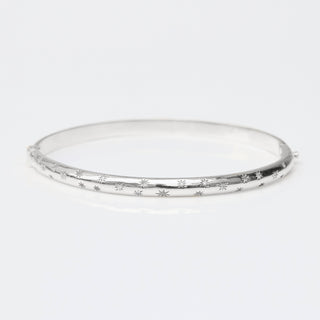 Star Set Diamond Chunky Bangle