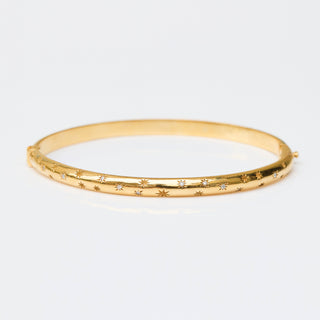 Star Set Diamond Chunky Bangle