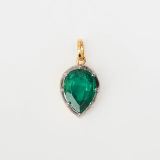 Georgian Emerald Pear Pendant