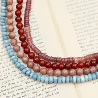 Mink Moonstone Jade Beaded Necklace