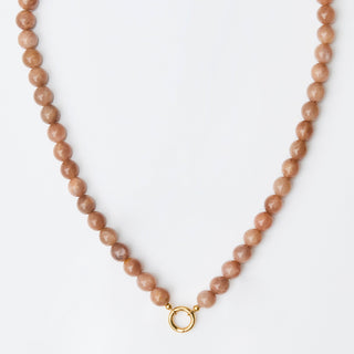 Mink Moonstone Jade Beaded Necklace