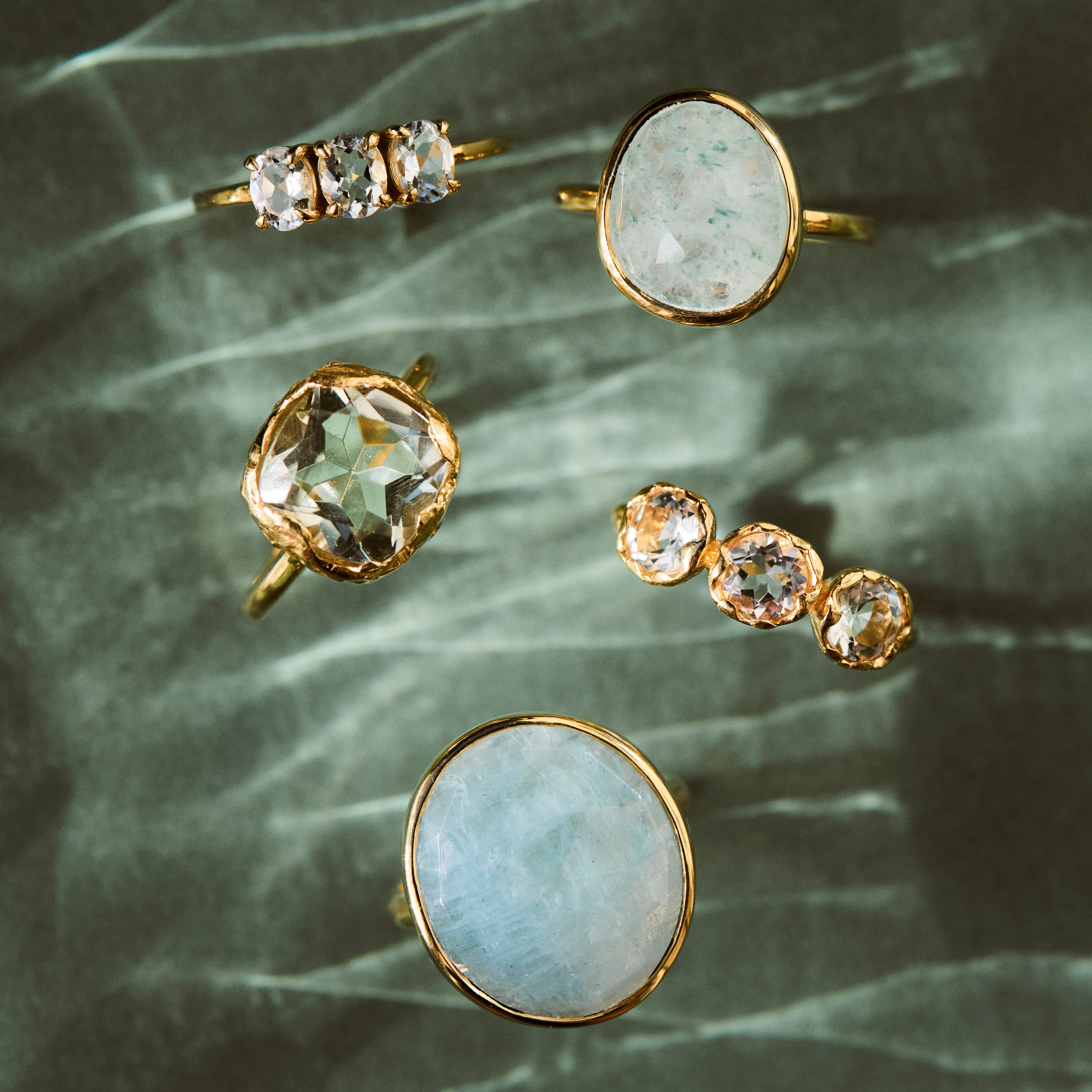 Green Amethyst Lagoon Ring