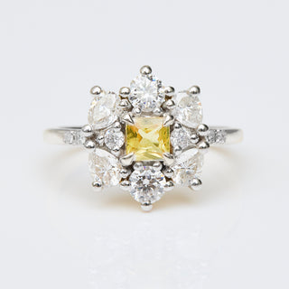 Valerie Yellow Sapphire & Moissanite Ring