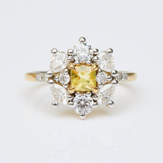 Valerie Yellow Sapphire & Moissanite Ring