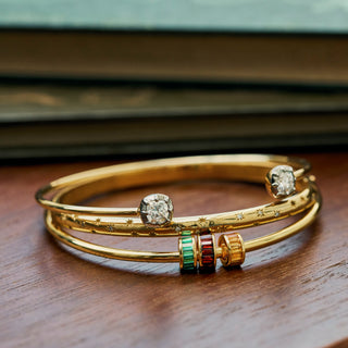 Georgian Moissanite Cuff Bracelet