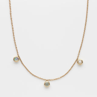 birthstone custom necklace in solid gold