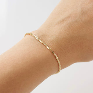 sparkling solid gold diamond cut bracelet 