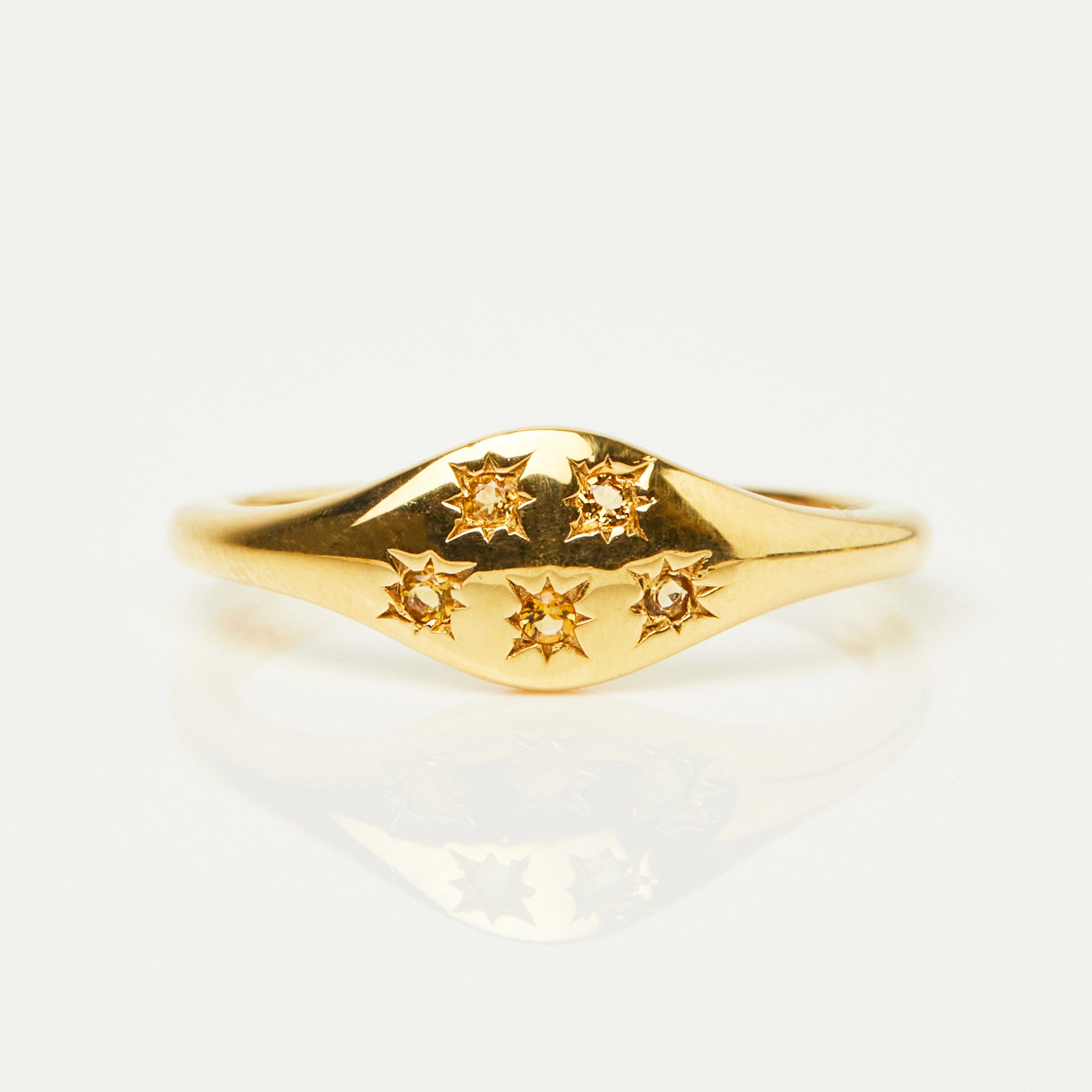 14k Gold Vermeil Zoe Sugg Success Intention Ring in Citrine – Carrie ...