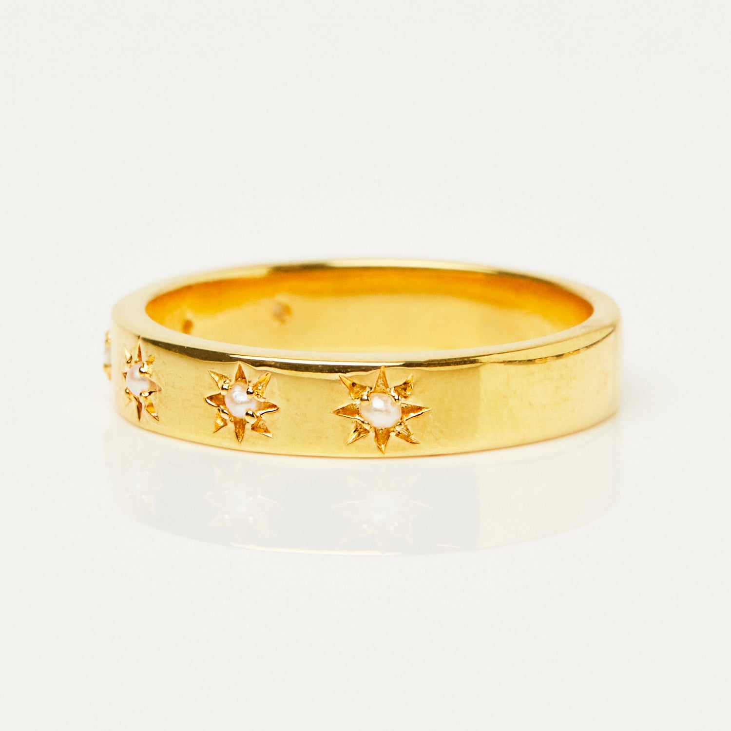 zoe sugg intentions pearl luck ring in gold