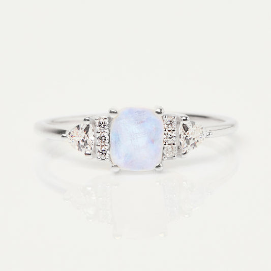 zoe sugg intentions moonstone energy ring in silver