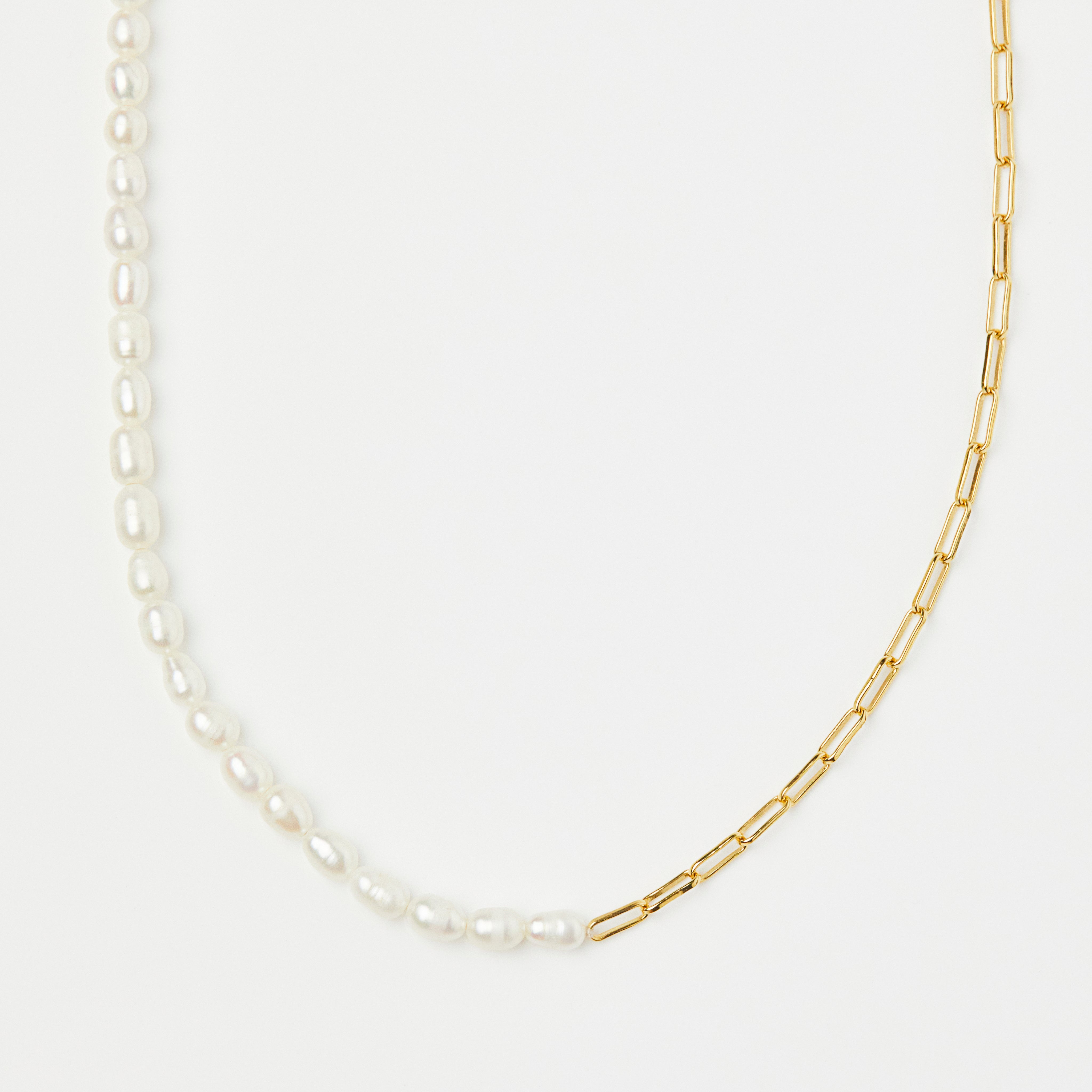 14k Gold Plated Zoe Sugg Intentions Lucky Pearl & Chain Necklace ...