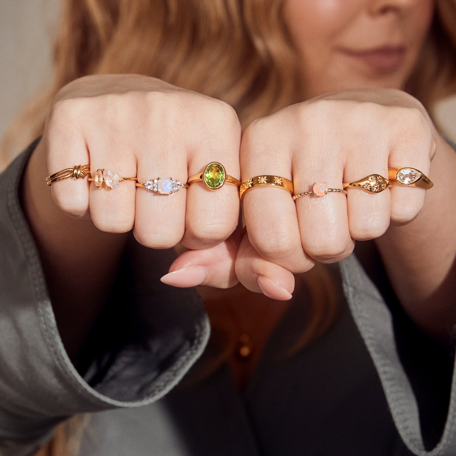 Zoe sugg intentions opal power ring in gold