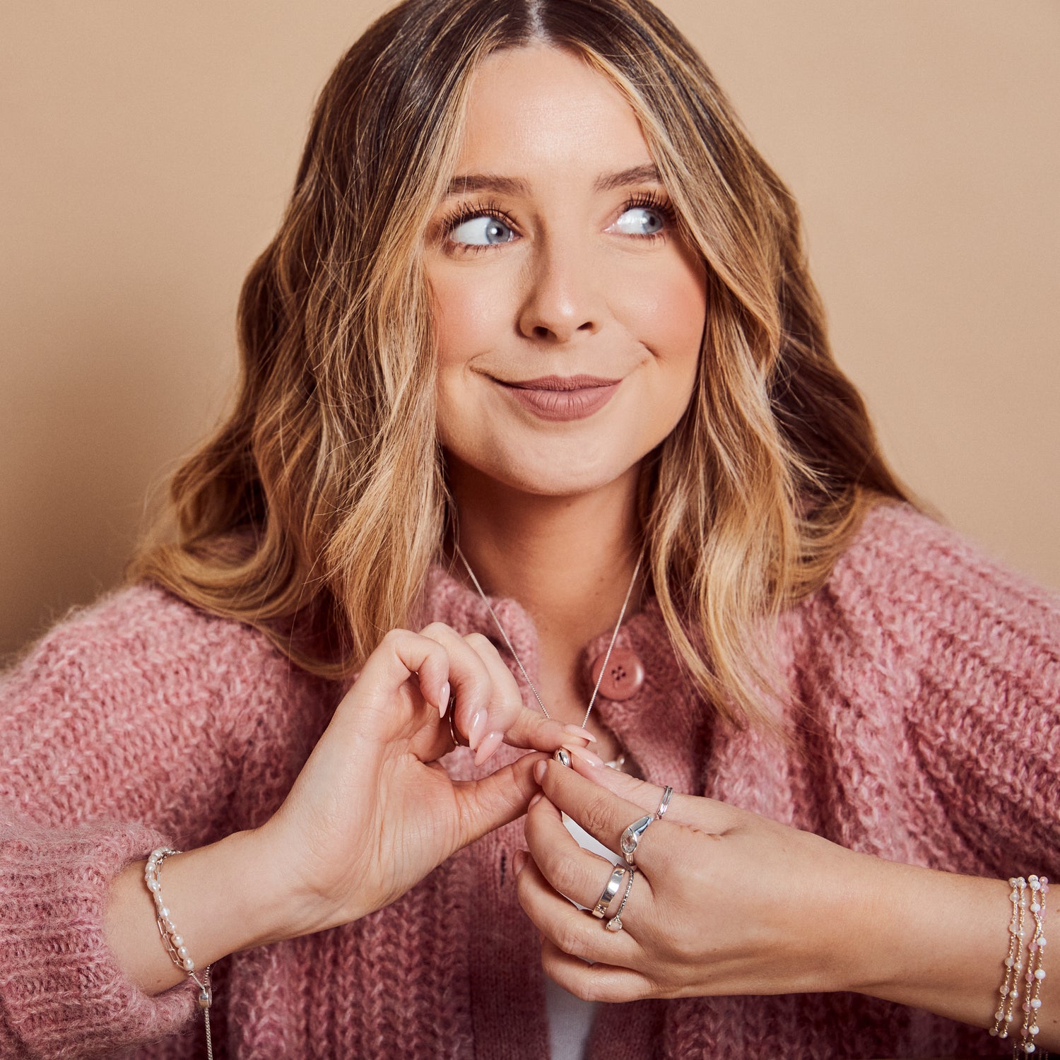zoe sugg intentions amethyst balance ring in silver