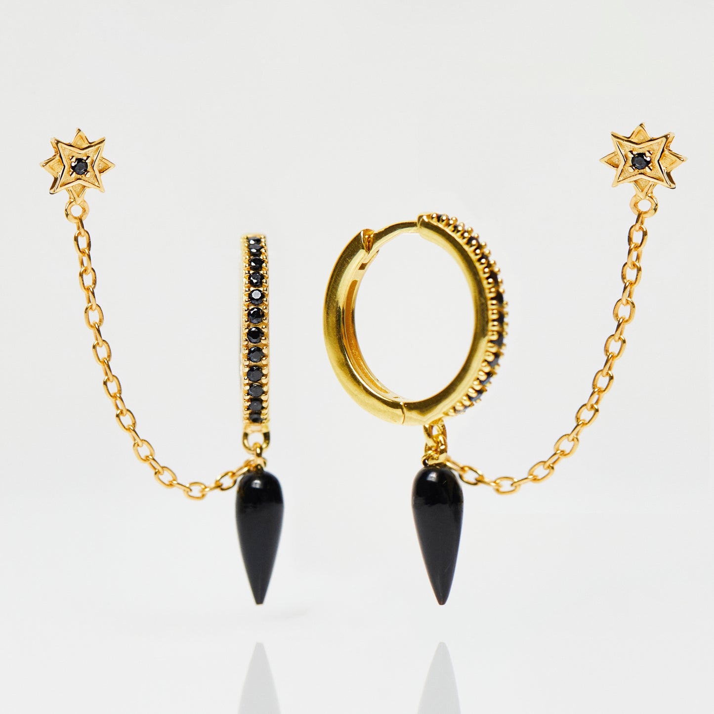 Anita Rani Shakti Black Onyx Enchanted Chain Earring