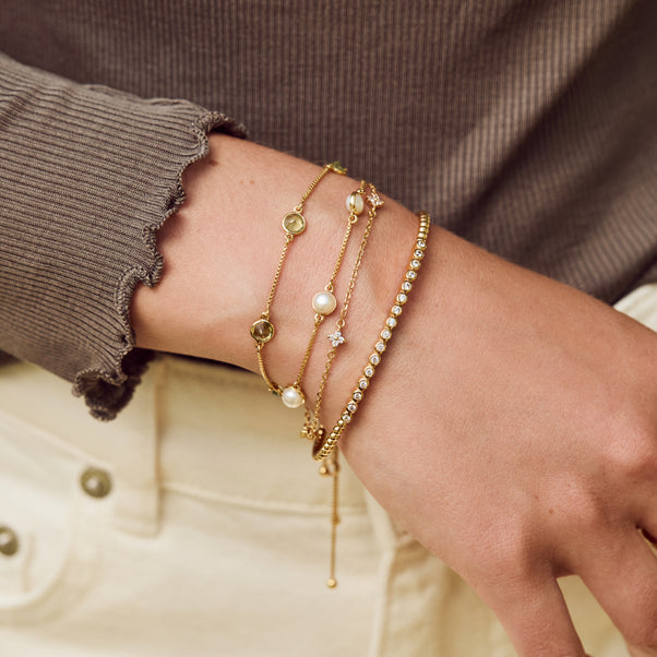 Dainty Semi Precious Stone Bracelet