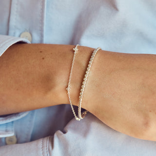 flower delicate bracelet silver
