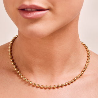 gold bobble chain necklace