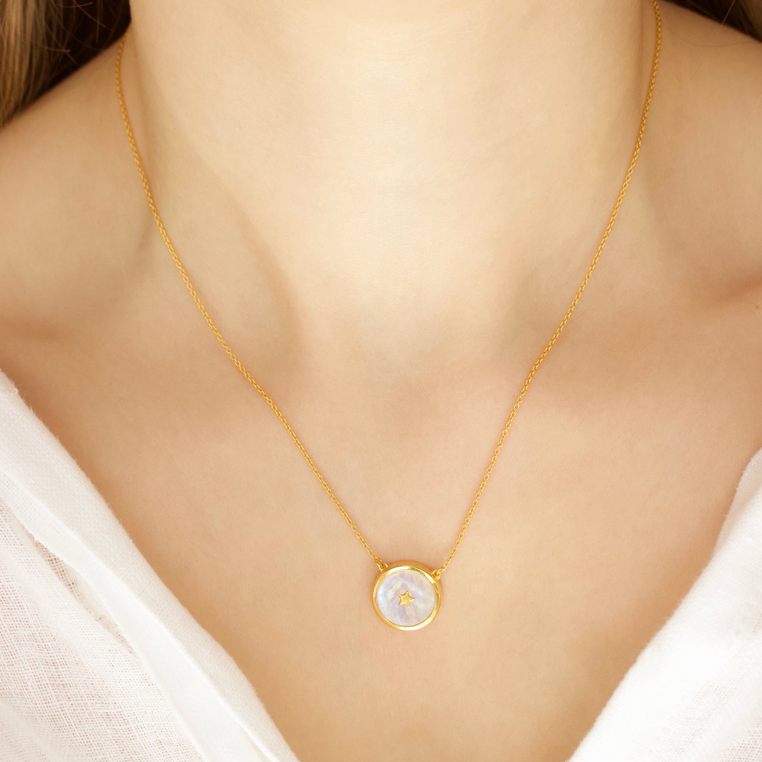 carrie elizabeth limited edition moonstone night sky necklace