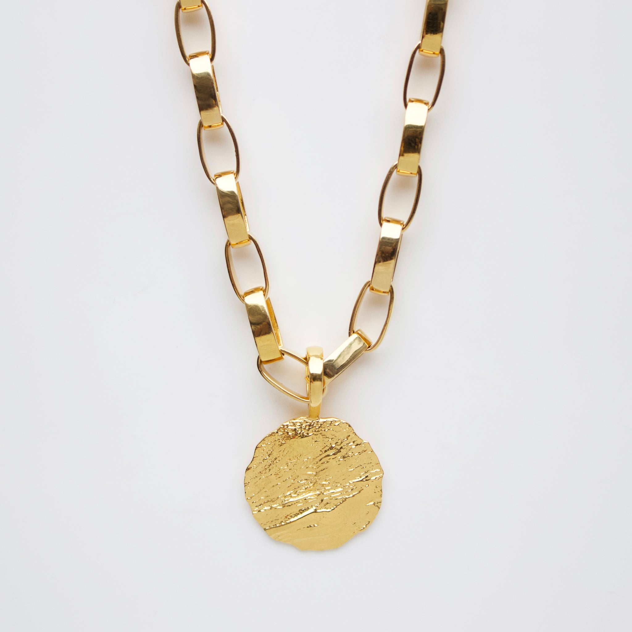 Molten Coin Chunky Necklace