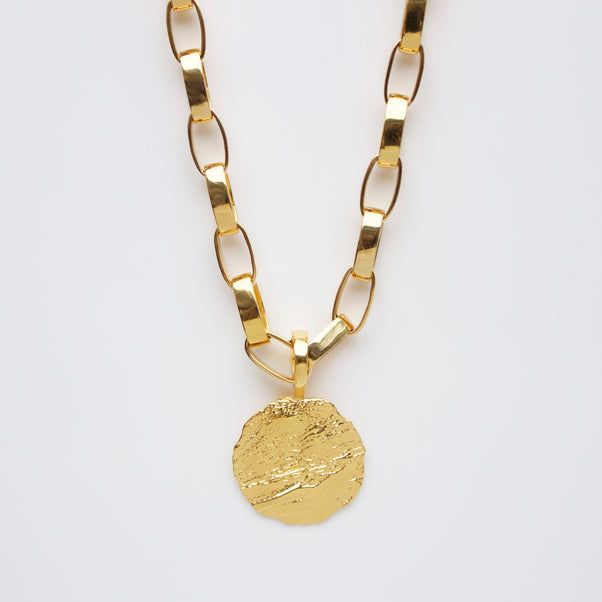 Molten Coin Chunky Necklace