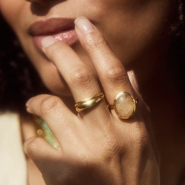 Rutilated Quartz molten ring