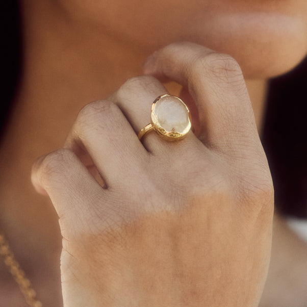 Rutilated Quartz molten ring
