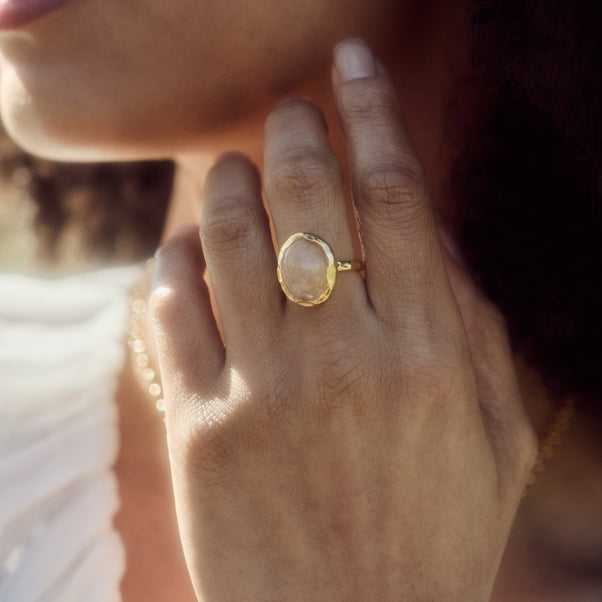 Rutilated Quartz molten ring