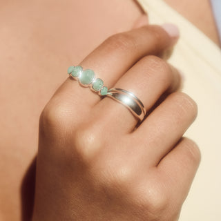 Amazonite gemstone ring