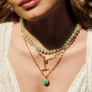 chrysoprase pendant gold