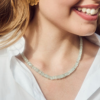 Aquamarine beaded necklace 