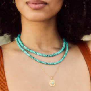 limited edition turquoise beaded necklace