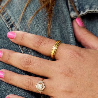 Carrie Elizabeth gold molten spinning ring 