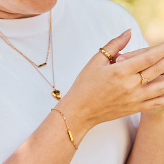 Carrie Elizabeth gold molten spinning ring 